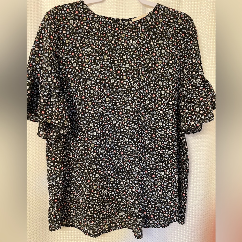 Loft Ditsy Floral Babydoll Top